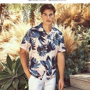 Men's Tropical Leaf Print Shirt